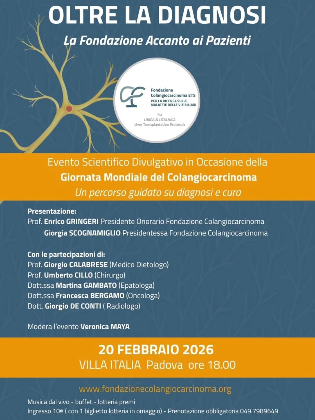 OLTRE LA DIAGNOSI - Fondazione Colangiocarcinoma